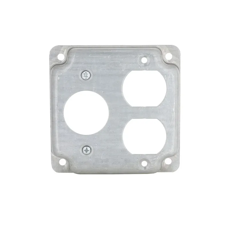 Luxury RACO 806C 4 Square Cover Exposed Work Duplex 1.406 Dia Receptacle