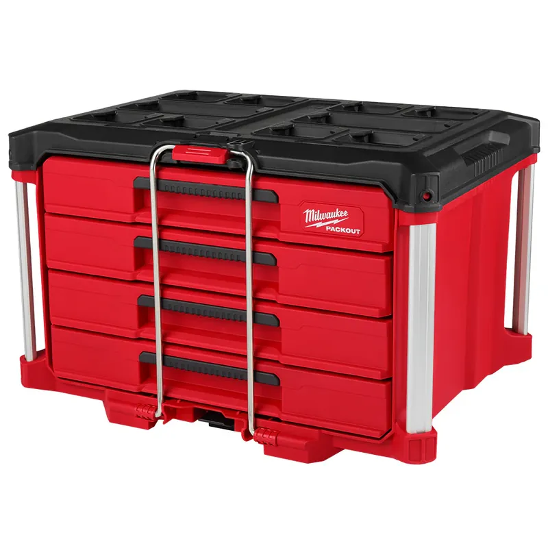 Latest Milwaukee 48-22-8444 PACKOUT 4-Drawer Tool Box