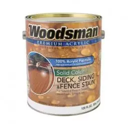 Buy Direct True Value ADS7-GL Woodsman Acrylic Deck, Siding & Fence Stain, Solid, Cedar, 1-Gal.