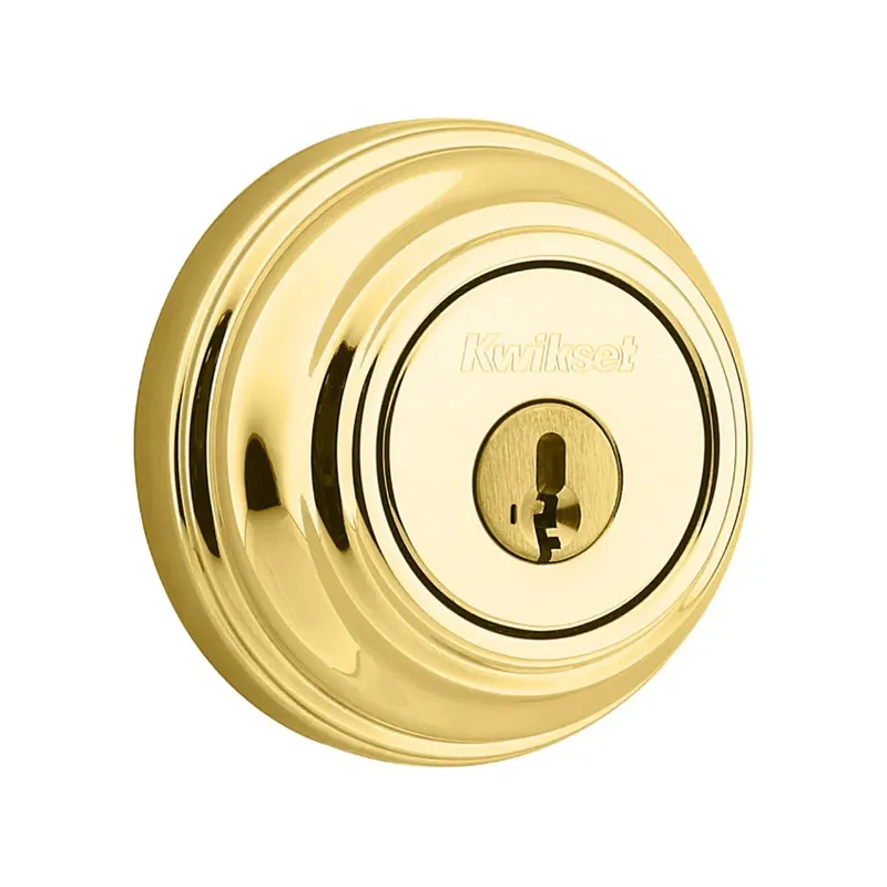 TRUE VALUE 9803SMTCPK4 980 3 SMT CP K4 Polished Brass Finish, Single Cylinder Deadbolt With Smart Key Rekeying, Grade 1, Round Corner Adjustable Latch Fits 2-3/8 & 2-3/4 Backsets Free Returns