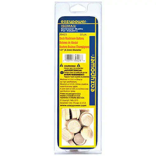 TRUE VALUE 39423 20Pk 1/2 Mushroom Plug Place Order