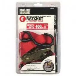 Professional Grade True Value MM30 Master Mechanic 2-Pack 6-Ft Cycle Ratchet Tie-Downs