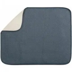 Professional Grade True Value 41241 InterDesign Dish Drying Mat Pewter/Ivory 18 x 16-Inch