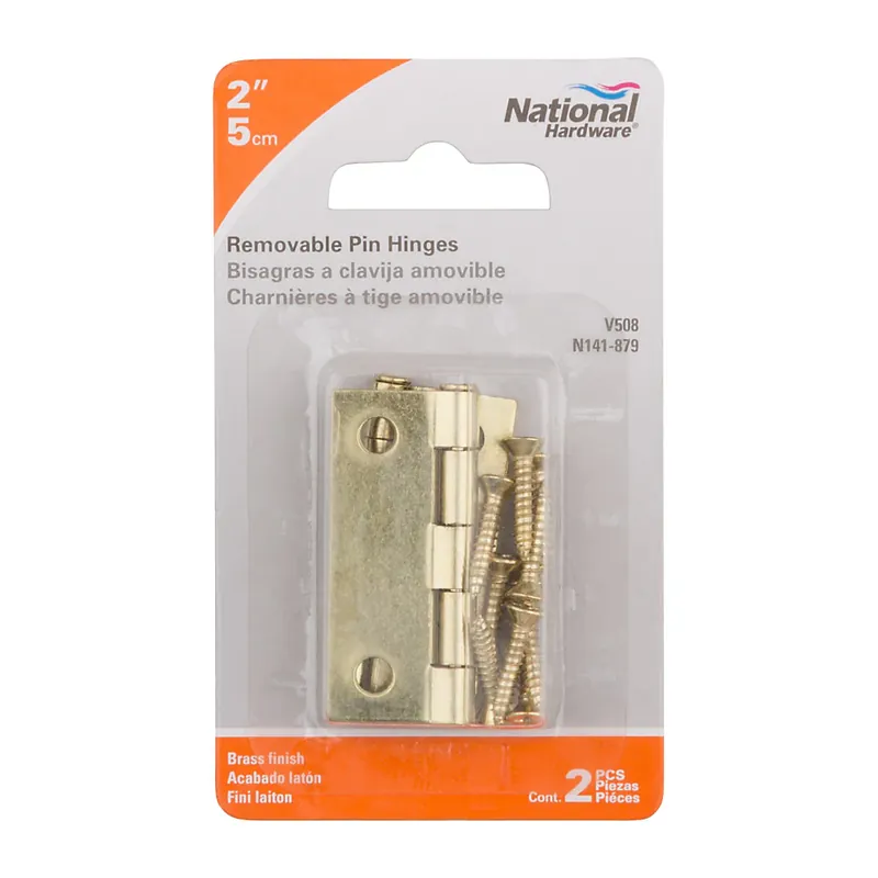 Secure Checkout TRUE VALUE N141-879 2 Pack 2X1-9/16 Dull Brass Finish Hinge