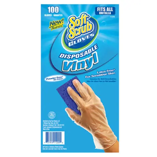 TRUE VALUE 11200-16 Soft Scrub 100 Count Disposable Vinyl Gloves Top Pick