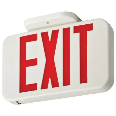 Lithonia Lighting EXRLEDELM6 Emergency Exit Sign 120/277 VAC Single Face New Release